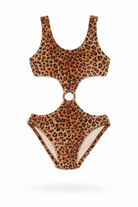 Costume da bagno per bambina MC2 Saint Barth Kids animalier con dettaglio anello LAU0005 00049L MC2 ST. BARTH KIDS 