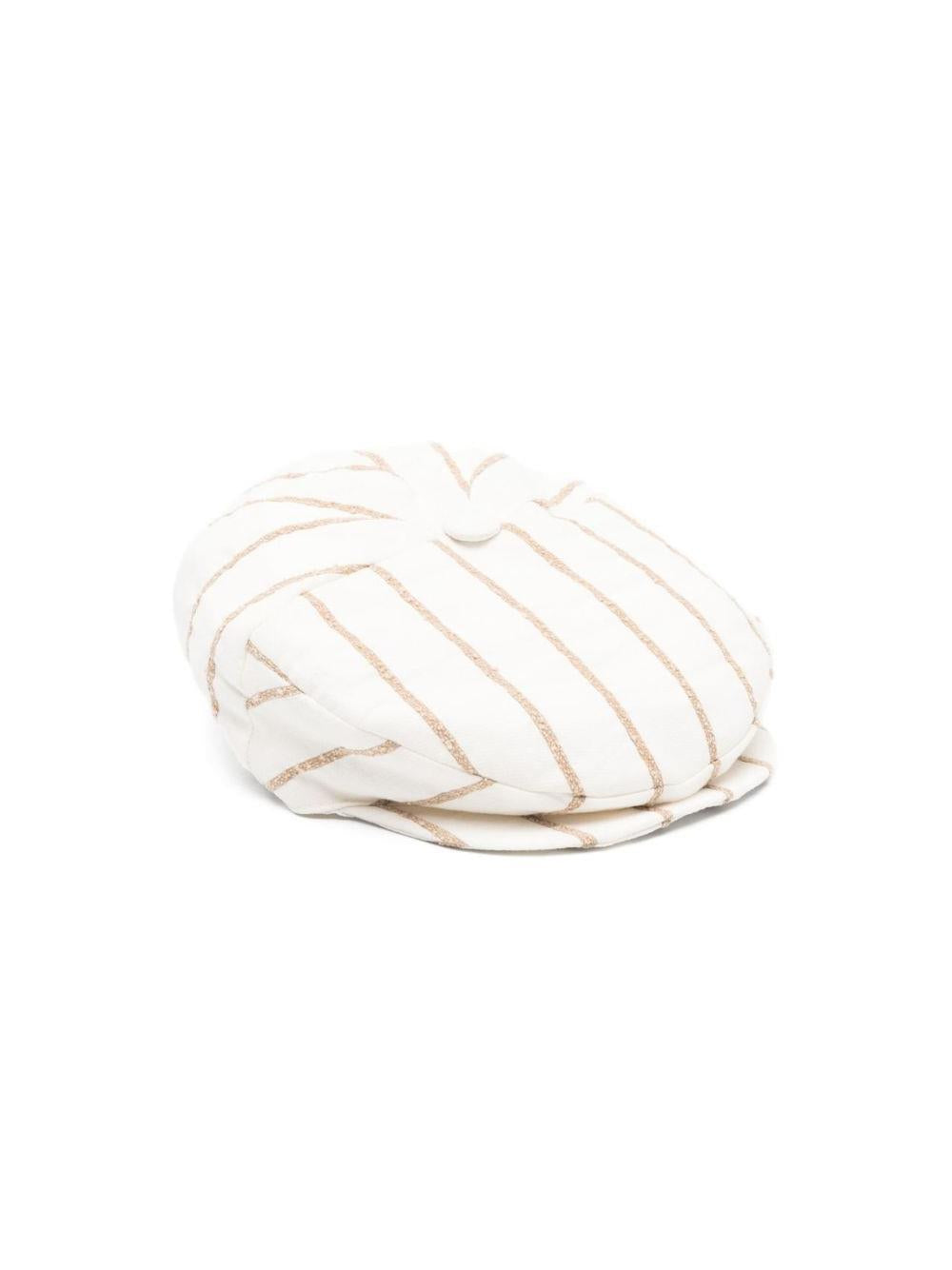 Cappello per neonato Colorichiari bianco con design a righe MN928412 4911 26 COLORICHIARI KIDS 