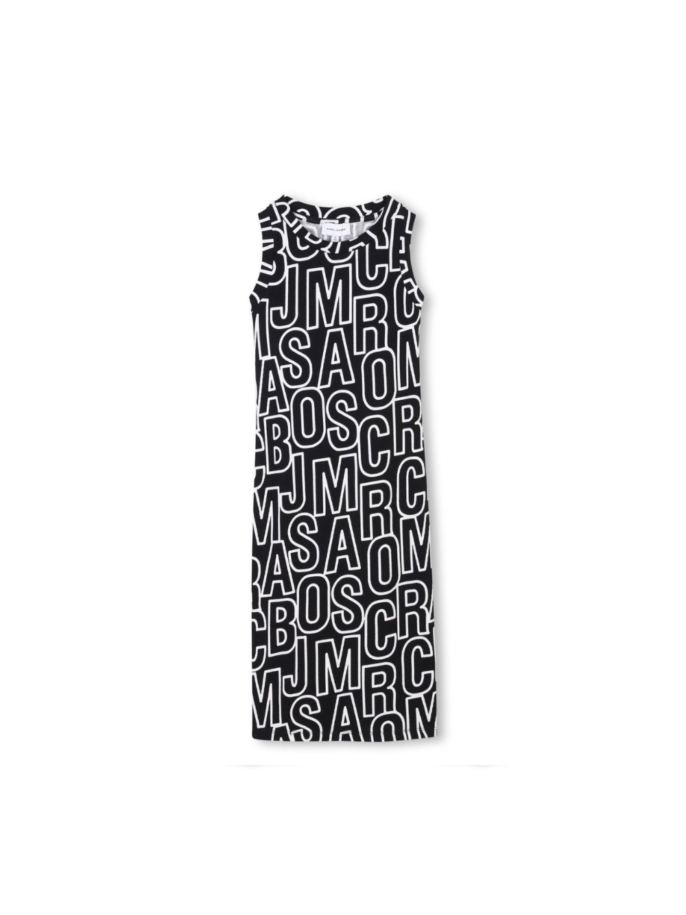 Abito smanicato con logo per bambina Marc Jacobs Kids nero con girocollo W60499 09B THE MARC JACOBS KIDS 