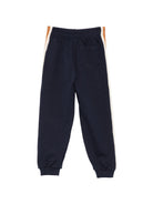 Pantaloni sportivi per bambino Versace Kids blu con bande laterali con motivo Greca 10249321A18120 6UG70 VERSACE KIDS 