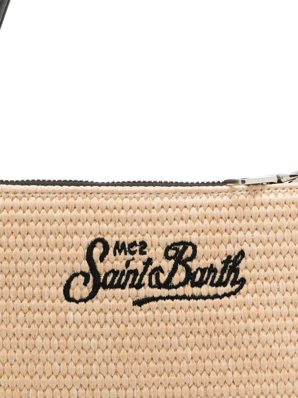Borsa Parisienne MC2 Saint Barth beige con logo ricamato a contrasto PARM002 00421L MC2 ST. BARTH KIDS 