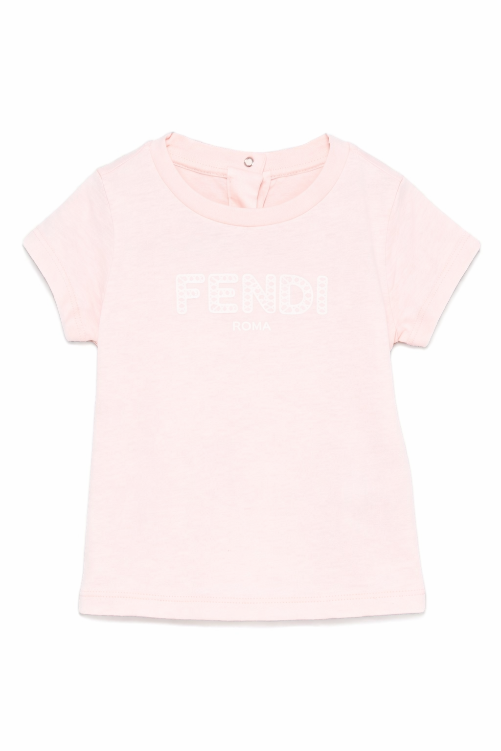T-shirt per neonata Fendi Kids rosa con logo sul davanti BFI170 7AJ F0ZKY FENDI KIDS 