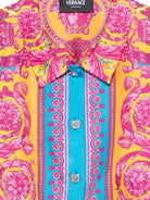 Camicia per bambina Versace Kids rosa con design barocco 10199581A16902 5PF70 VERSACE KIDS 