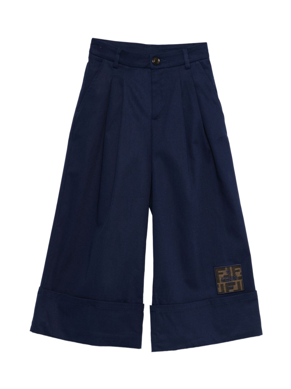 Pantaloni per bambina Fendi Kids blu con pinces JFF374 AS5Y F1I11 FENDI KIDS 