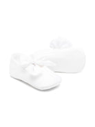 Ballerine con logo per neonato Il Gufo bianco con suola piatta P25SS103R0004 010 IL GUFO 