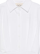 Abito per bambina Douuod Kids bianco con colletto classico DY1A60 J0371 100 DOUUOD KIDS 