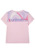 T-shirt per bambina Emilio Pucci Kids rosa con logo sul davanti PY8A81 Z3672 51E EMILIO PUCCI KIDS 