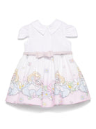Abito in cotone x Disney per neonato Monnalisa bianco con colletto classico 31E907 5660 9990 MONNALISA KIDS 