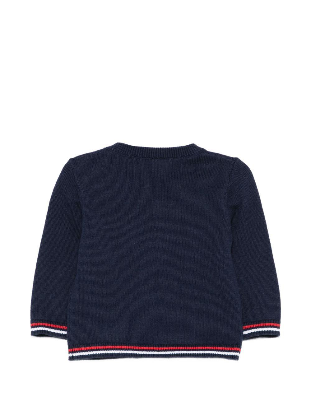 Maglione per neonato Tartine Et Chocolat blu con ricamo badminton CC18111 04 TArtine & Chocolat KIDS 