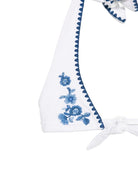 Set bikini per bambina Ermanno Scervino Junior bianco con ricamo Z9G009 7755 9956 ERMANNO SCERVINO JUNIOR 