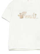 T-shirt per neonati Fendi Kids bianca con stampa logo sul davanti BUI118 ST8 F1JAT FENDI KIDS 