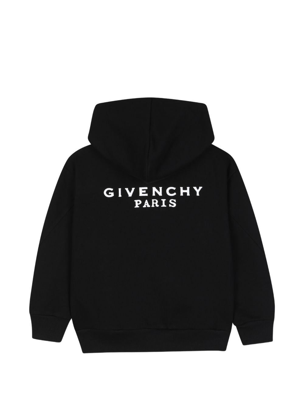 Felpa per bambino Givenchy Kids nera con stampa logo sul davanti H31285 09B GIVENCHY KIDS 