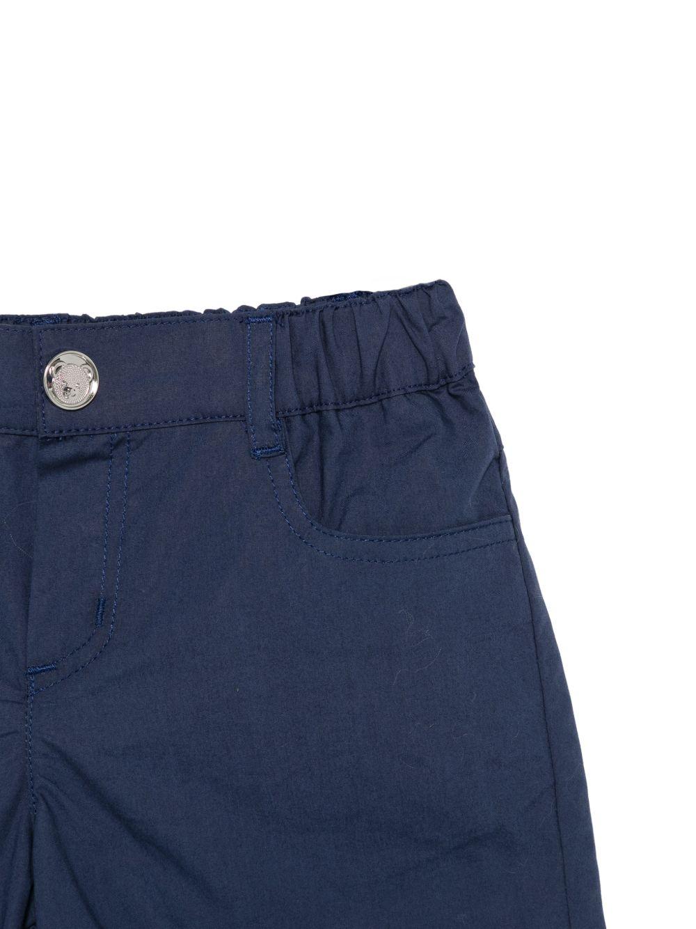 Shorts per neonato Moschino Kids blu con vita elasticizzata MNQ00RLLA10 40016 MOSCHINO KIDS 
