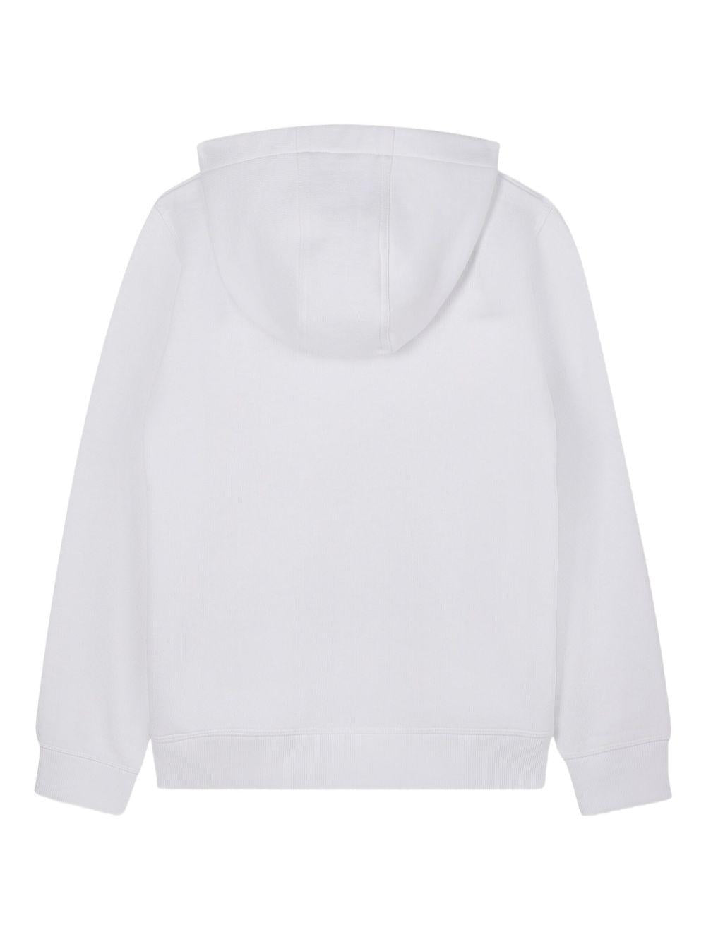 Felpa per bambino Hugo Kids bianca con cappuccio e logo G00446 10P Hugo 