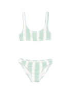 Bikini Baker W MC2 Saint Barth Kids verde a righe BAK0002 03813L MC2 ST. BARTH KIDS 