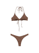 Bikini Hesni da donna MC2 Saint Barth marrone con stampa animalier HSN0001 00900L MC2 ST. BARTH 
