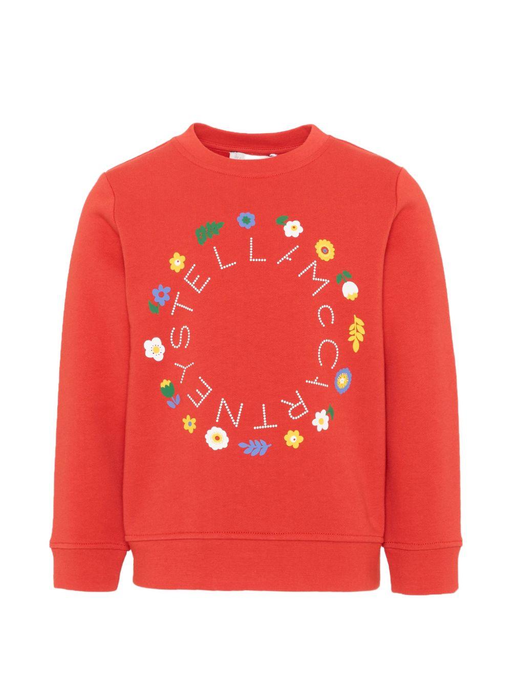 Felpa per bambini Stella McCartney Kids rossa con stampa grafica TZ4A50 Z3059 411 STELLA McCARTNEY KIDS 