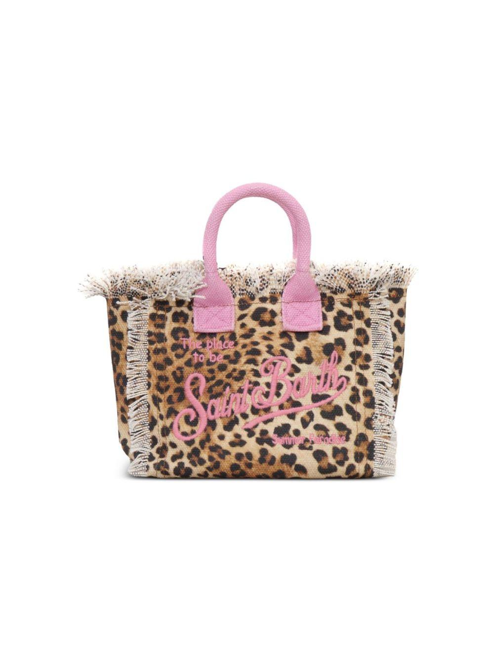 Borsa tote Vanity mini MC2 Saint Barth rosa con stampa animalier VAMI001 02591L MC2 ST. BARTH KIDS 