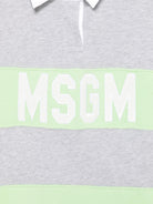 T-shirt per bambina MSGM Kids grigia con motivo a righe S6MSJGSW027 MS077 MSGM KIDS 