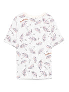 T-shirt per bambino Burberry Kids bianca con stampa ombrello 8112392 B8769 BURBERRY KIDS 