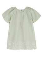 Abito per neonata Chloé Kids verde con ricamo a fiori C20889 68K CHLOE' KIDS 