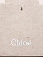 Borsa fasciatoio per neonati Chloé Kids beige con stampa logo C20941 117 CHLOE' KIDS 