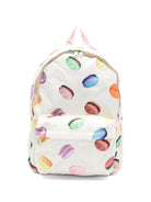 Zaino Mio per bambini Molo bianco con stampa macarons 7S26V204 9571 MOLO 