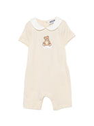 Tutina per neonati Moschino Kids beige con stampa grafica Teddy Bear MUY093LAA03 20404 MOSCHINO KIDS 