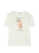 T-shirt per bambini Burberry Kids bianca con motivo London Bear 8127206 A2014 BURBERRY KIDS 