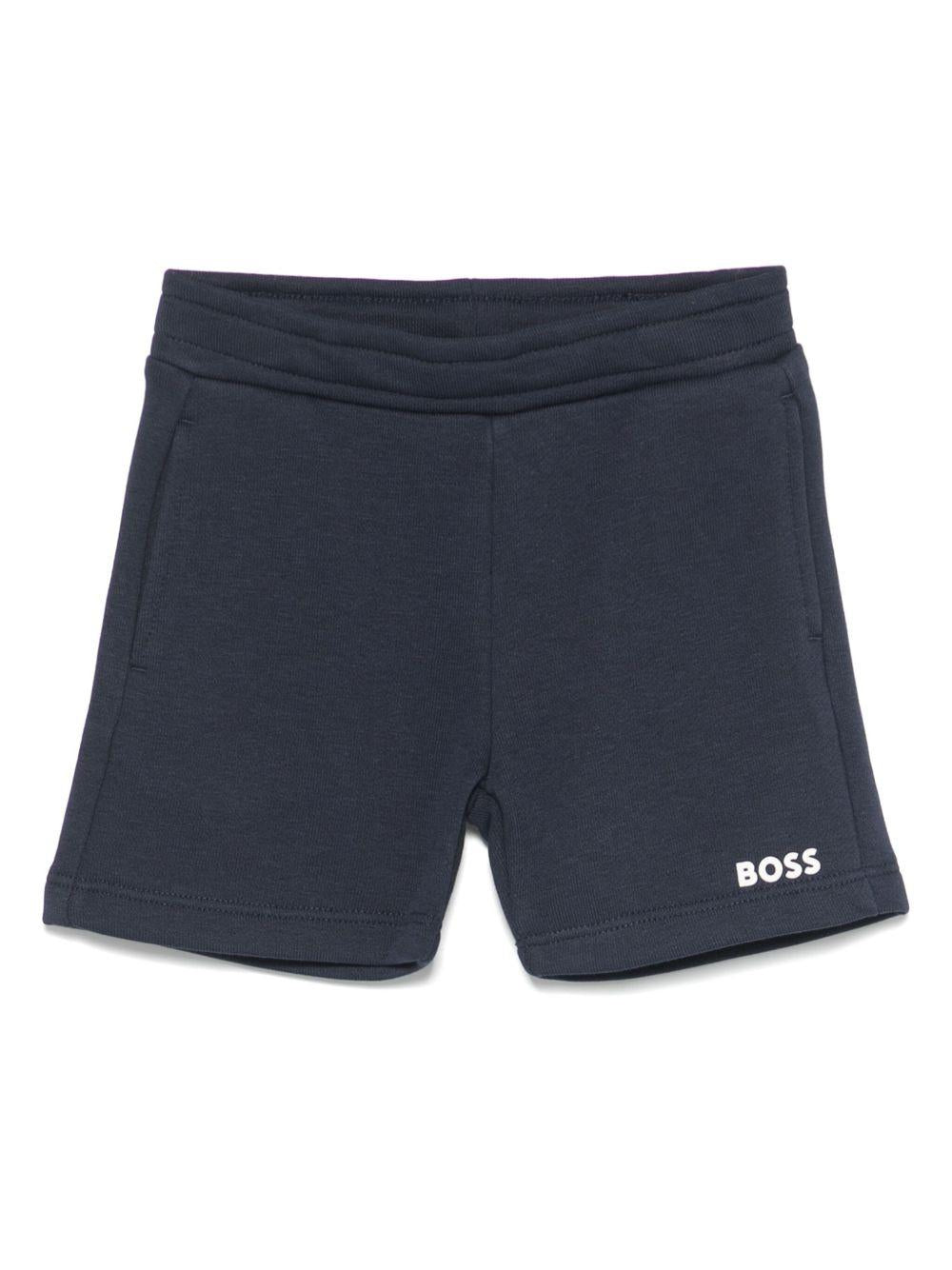 Bermuda per neonato Boss Kidswear blu con stampa con logo J52086 849 BOSS KIDS 