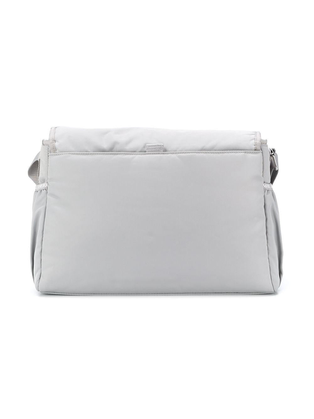 Borsa fasciatoio per neonati Emporio Armani Kids grigio con logo argento 402145 CC904 00341 EMPORIO ARMANI KIDS 