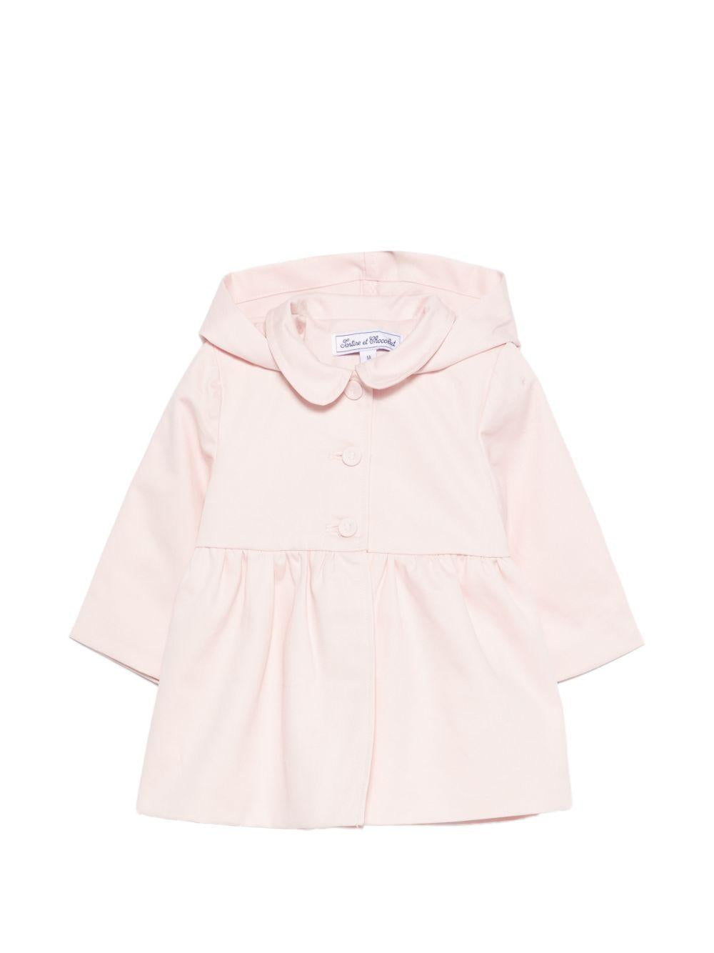 Giubbino per neonata Tartine & Chocolat rosa con dettaglio con arricciatura CC44001 31 TArtine & Chocolat KIDS 