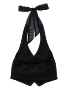 Top per bambina Monnalisa nera con chiusura con fiocco 41G302 7231 0050 MONNALISA KIDS 