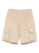 Cargo corti per neonato Moschino Kids beige con applicazione MUQ01EN0Z97 20366 MOSCHINO KIDS 