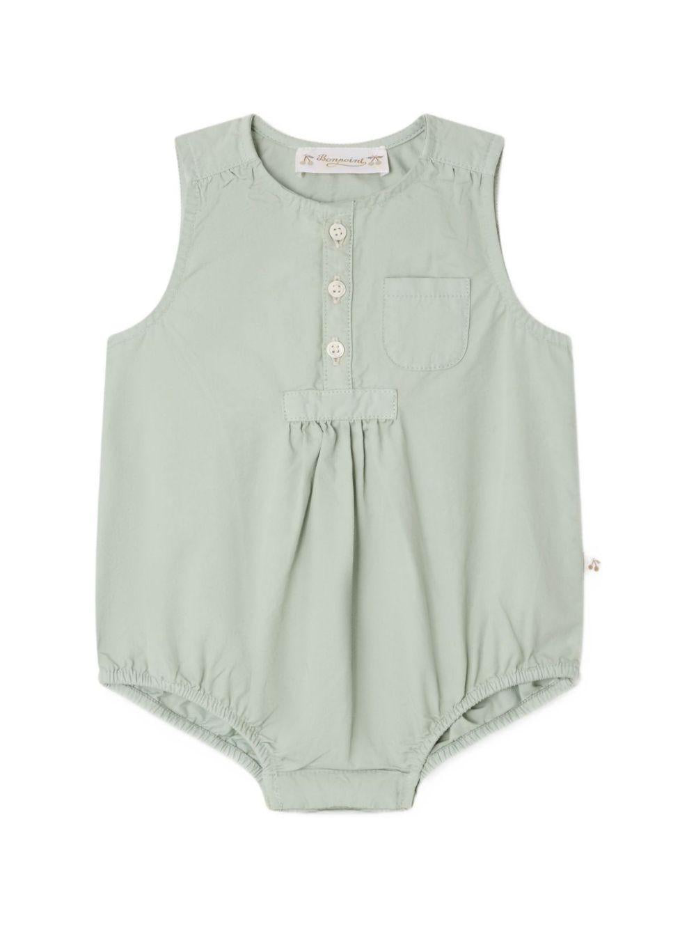 Body per neonati Bonpoint verde con taschino sul petto C06OOVW00001 041C BONPOINT KIDS 