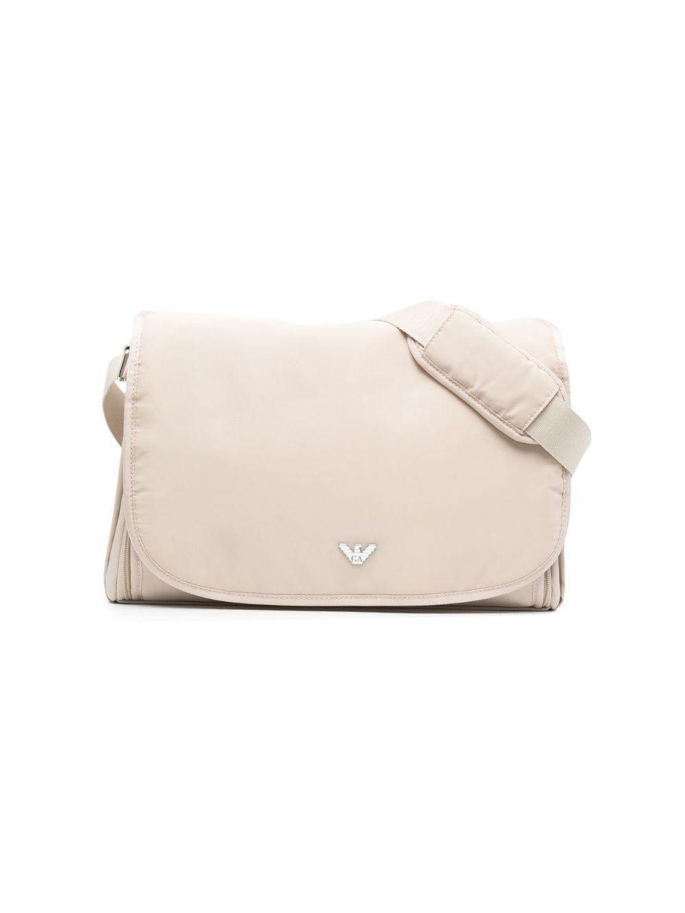 Borsa fasciatoio per neonati Emporio Armani Kids beige con applicazione 402145 CC904 00055 EMPORIO ARMANI KIDS 