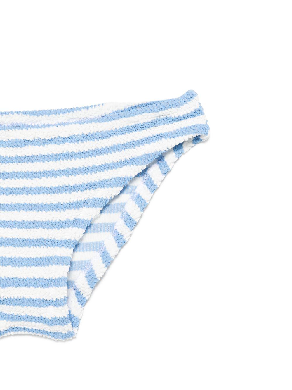 Bikini per bambina MC2 Saint Barth Kids azzurro con design a righe BAK0002 02674L MC2 ST. BARTH KIDS 