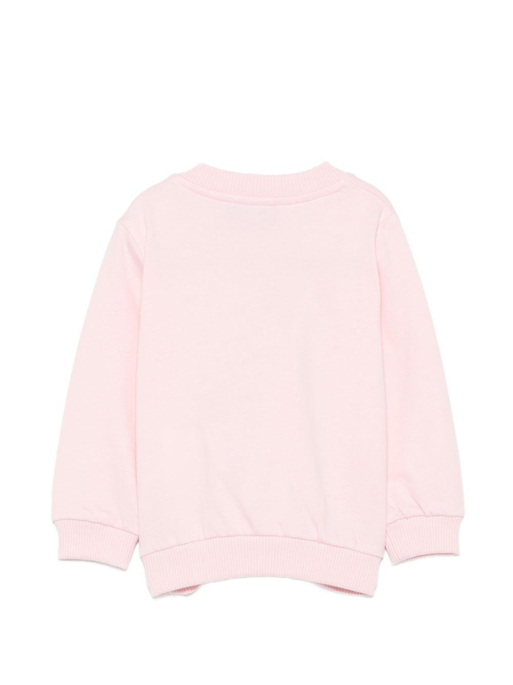 Felpa per neonata Moschino Kids rosa con motivo Teddy Bear MUF06ILCA40 50209 MOSCHINO KIDS 