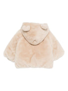 Giubbino per neonata Emporio Armani Kids beige con orecchie d'orso EG000305 AF16043 U1156 EMPORIO ARMANI KIDS 