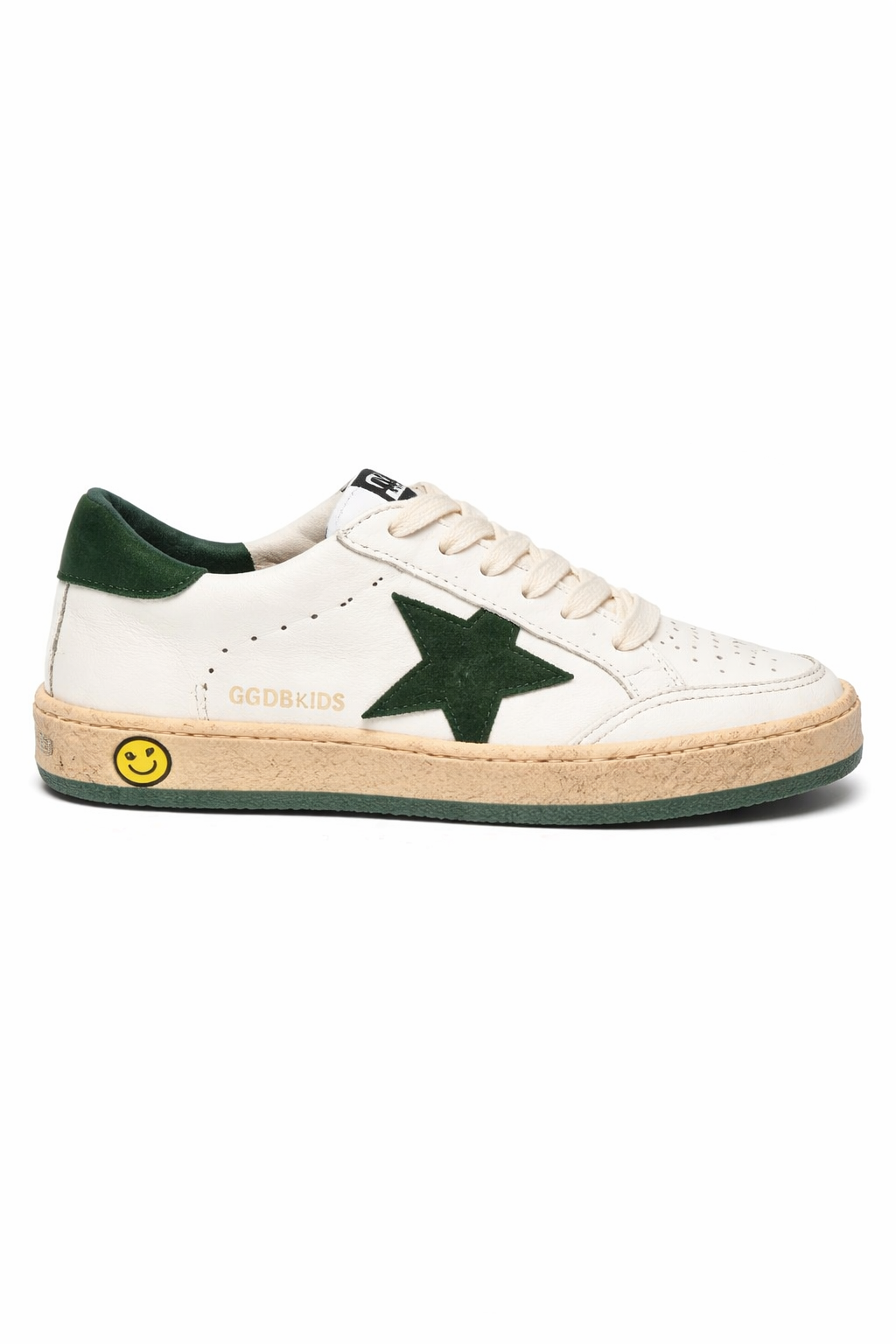 Sneakers Ball Star per bambino Golden Goose Kids bianche con applicazione con logo sulla linguetta F00439F004827 10502 GOLDEN GOOSE KIDS 