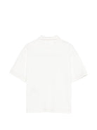 T-shirt per bambino C.P. Company Kids bianca con colletto stile polo CUM00XLAC04 10135 C.P.COMPANY KIDS 