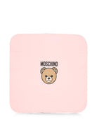 Coperta per neonata Moschino Kids rosa con dettaglio Teddy Bear MUB00OLCA40 50209 MOSCHINO KIDS 