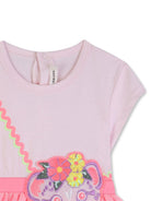 Abito per neonata Billieblush rosa con ricamo borsa a forma di leoncino U21791 44L BILLIEBLUSH KIDS 