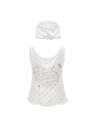 Costume da bagno per neonata Monnalisa bianco a pois 39G024 7076 0090 MONNALISA KIDS 