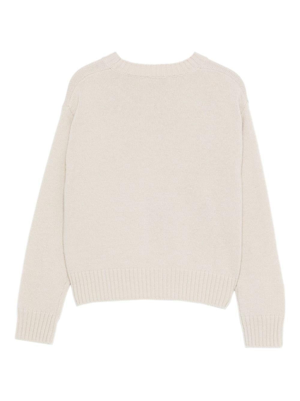 Maglione per bambina Il Gufo grigio con ricamo funghi A25GMA0030EM220 106 IL GUFO 