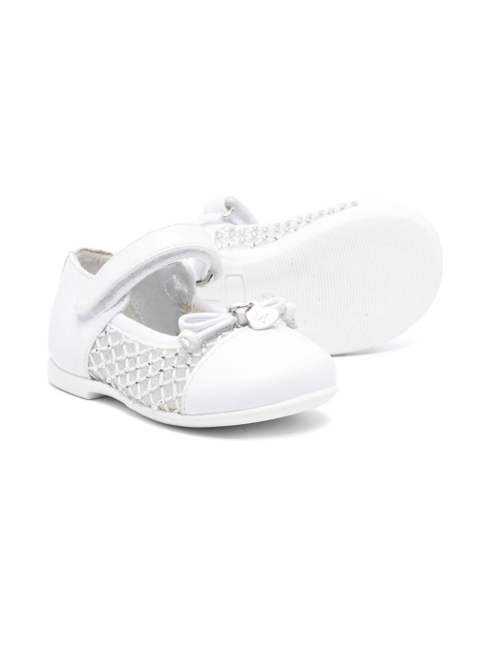Ballerine per bambina Monnalisa bianco con decorazione in cristalli 83E005 5729 0001 MONNALISA 