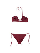 Bikini per donna MC2 Saint Barth bordeaux con chiusura con laccetti VIR0012 08627L MC2 ST. BARTH 