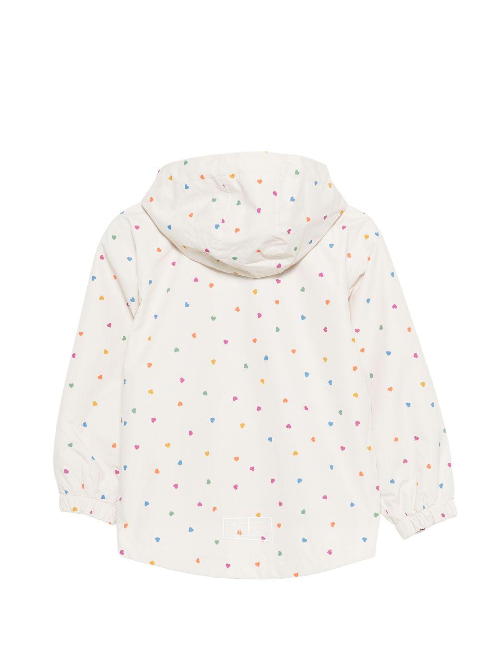 Giacca Waiton per bambina Molo bianca con stampa a cuori all-over 5NOSO123 9537 MOLO KIDS 