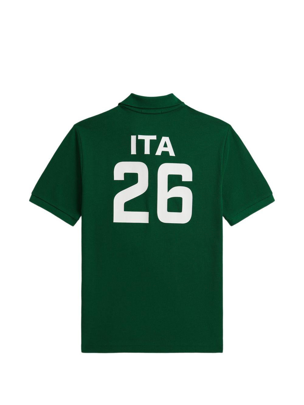 Polo per bambino Polo Ralph Lauren Kids verde con scritta Italia sul davanti 323B23442 001 Ralph Lauren kids 