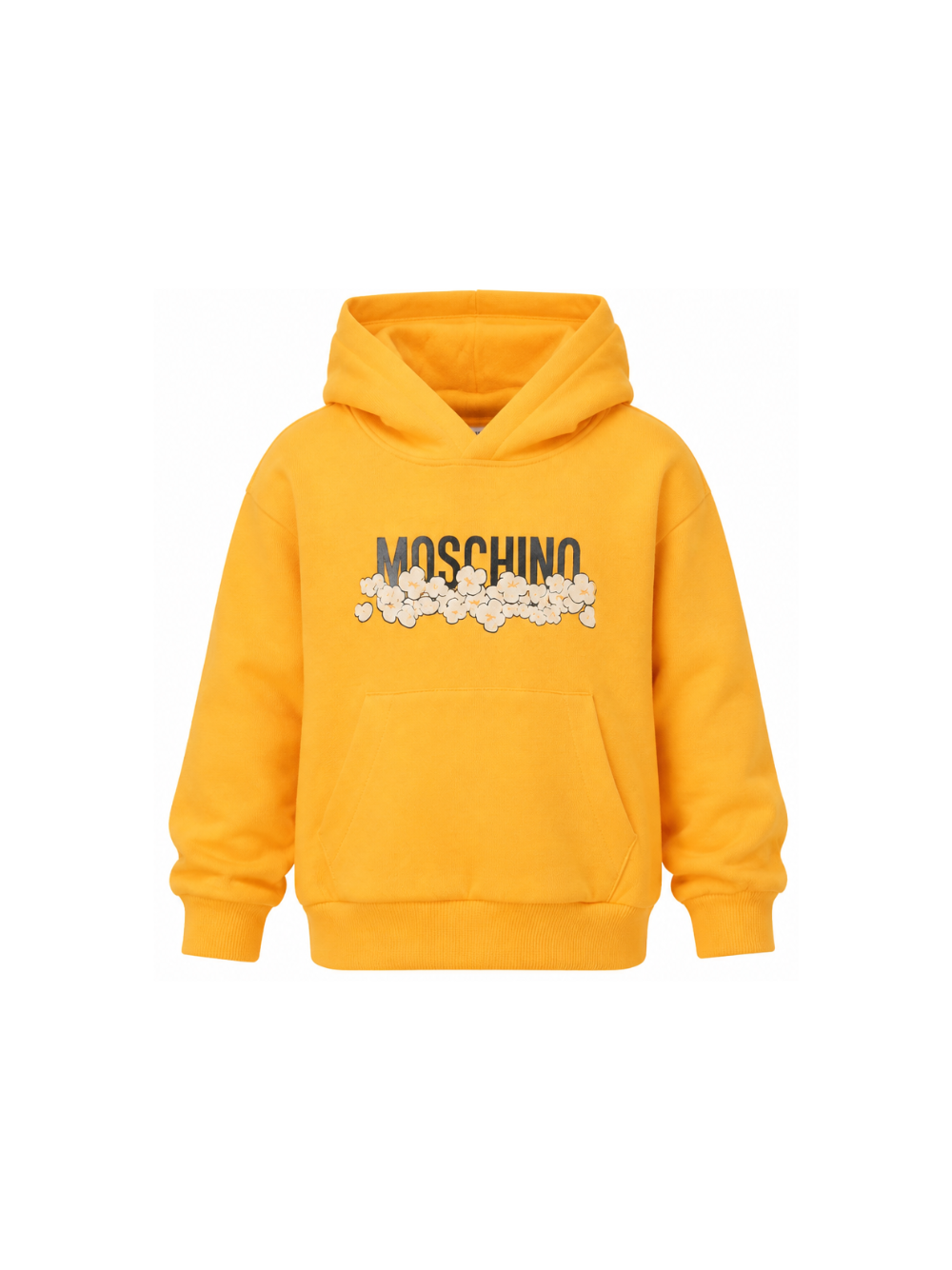 Felpa per bambini Moschino Kids gialla con stampa grafica HUF09ZLCA83 51140 MOSCHINO KIDS 